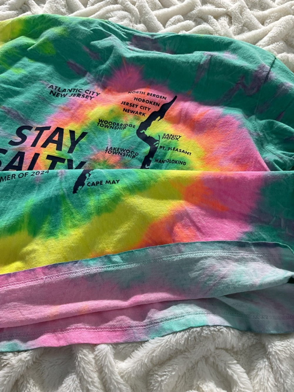 Atlantic City Tie-Dye Boardwalk Tee Perfect summer - Picture 3 of 6